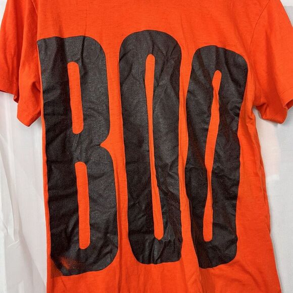 Vintage 80s distressed Halloween t shirt single stitch BOO L thrashed distressed - Picture 6 of 12